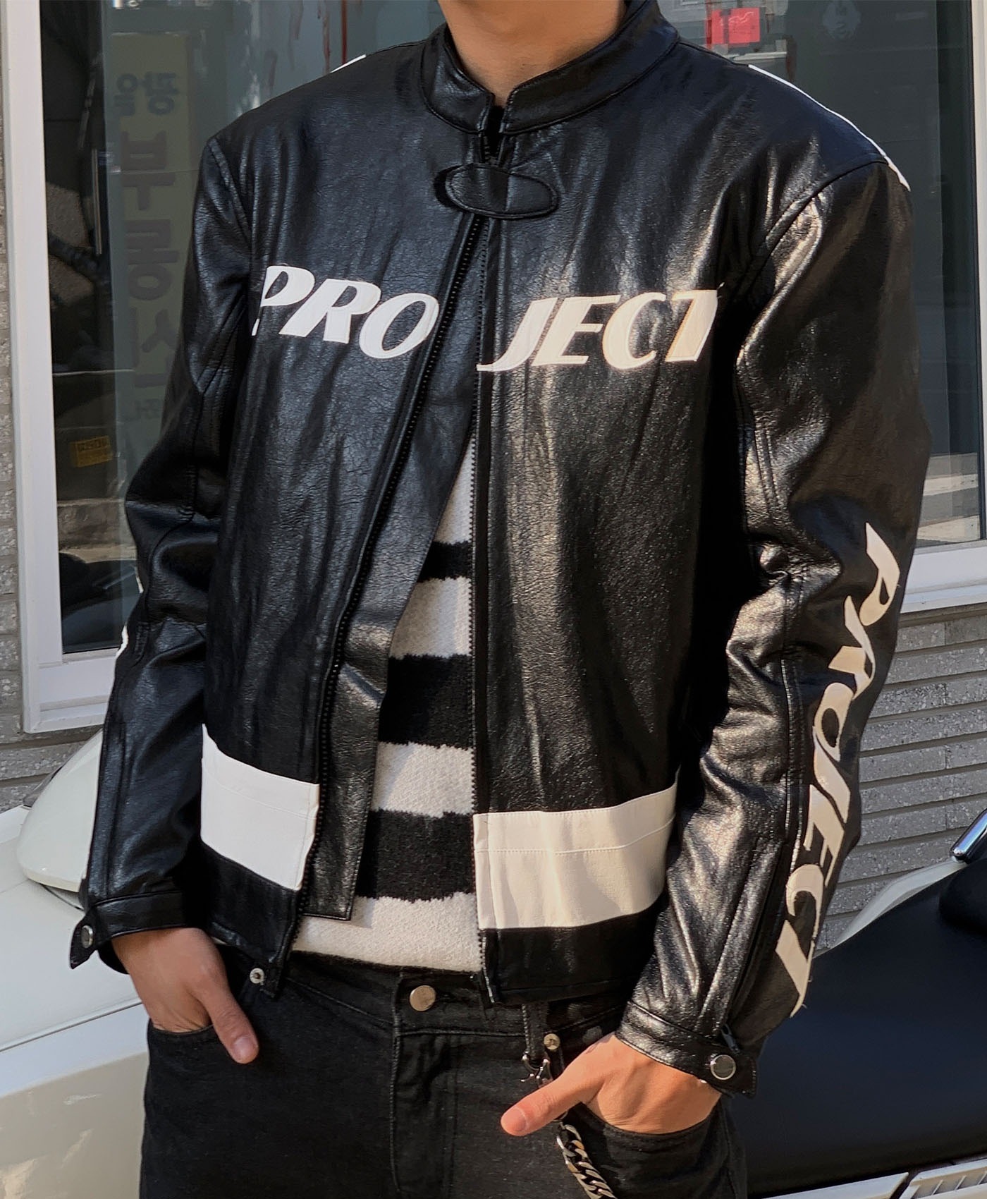Project Biker Leather Jacket