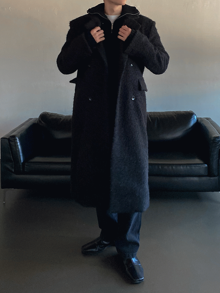 Mohair Double Long Coat (2color)