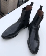 leather chelsea boots (black)