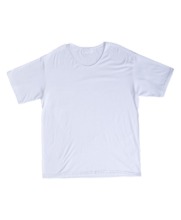 premium half U neck t-shirt (white)